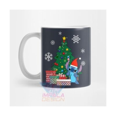 Taza Stitch Navidad Disney Lilo Cerámica Ohana