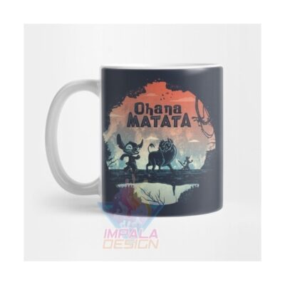 Taza Stitch Disney Ohana Rey Leon Hakuna Matata Cerámica