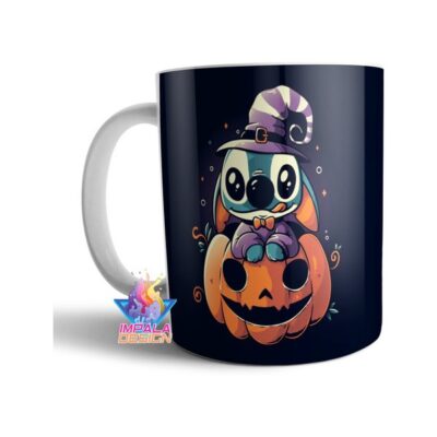 Taza Stitch Disney Halloween Lilo Cerámica Ohana