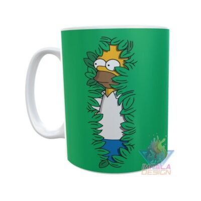 Taza Plástica Homero Simpson Arbusto Terminator Meme Irromp