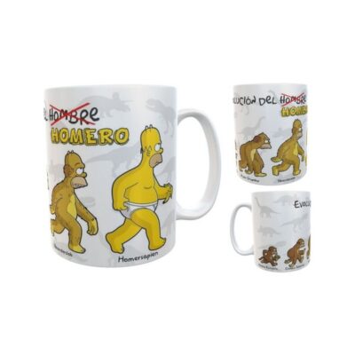 Taza Plástica Homero Simpson Evolución Homersapien