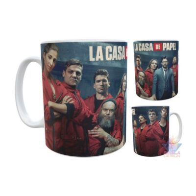 Taza Plástica La Casa De Papel 4 Personajes Profesor Irromp
