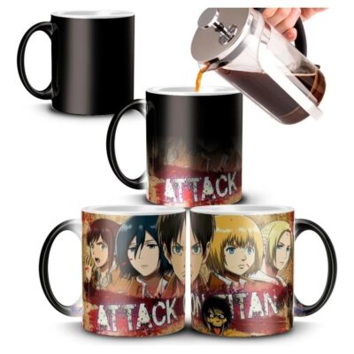 Taza Mágica Attack On Titan Levi Anime Termosensible Mod 03