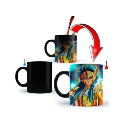 Taza Mágica (térmica) Caballeros Del Zodiaco Camus Acuario