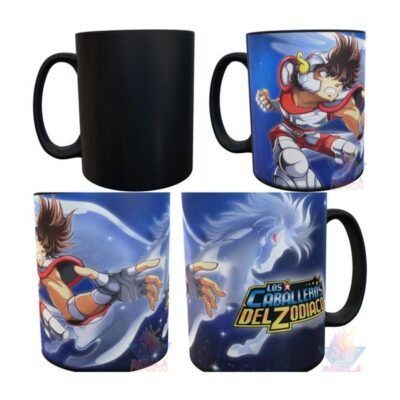 Taza Mágica Pegaso Seiya Caballeros Del Zodiaco Cerámica