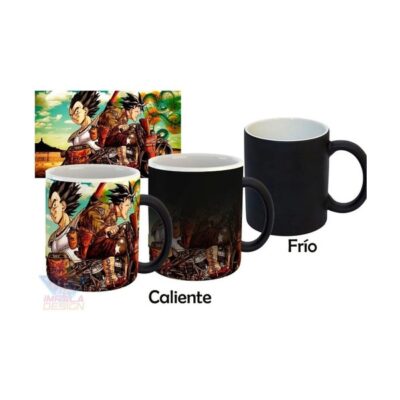 Taza Mágica Dragon Ball Goku Vegeta Termosensible