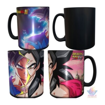 Taza Mágica Dragon Ball Super Gt Goku Comic Cerámica