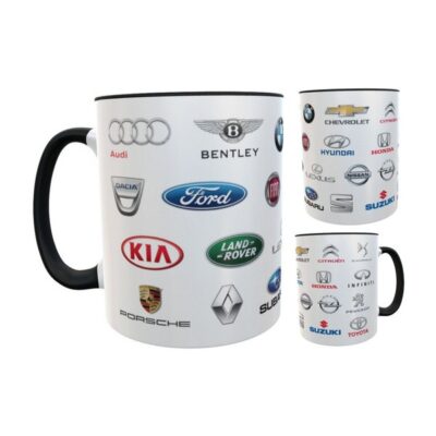 Taza Mágica Cerámica Ford Chevrolet Toyota Renault Fiat