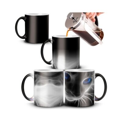 Taza Mágica Gato Termosensible Gatito Cerámica