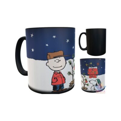 Taza Mágica Snoopy Charlie Brown Navidad Carlitos Cerámica
