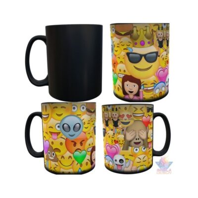 Taza Mágica Emoticones Emojis Caritas Whatsapp Cerámica