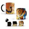 Taza Mágica La Bella Y La Bestia Cerámica Cuento Disney
