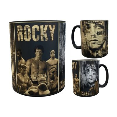 Rocky Balboa Win Saga Retro Boxeo Taza Mágica Cerámica Retro