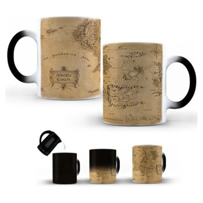 Taza Mágica Mapa De La Tierra Media El Señor De Los Anillos