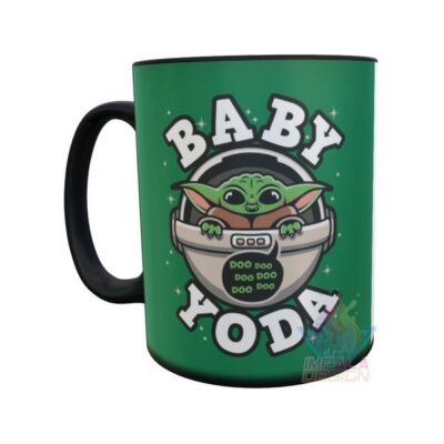 Taza Baby Yoda Mágica Cerámica Star Wars Mandalorian Bebe 03