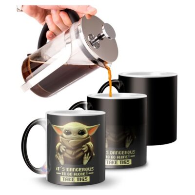 Taza Mágica Baby Yoda Cerámica Star Wars Mandalorian Bebe 06