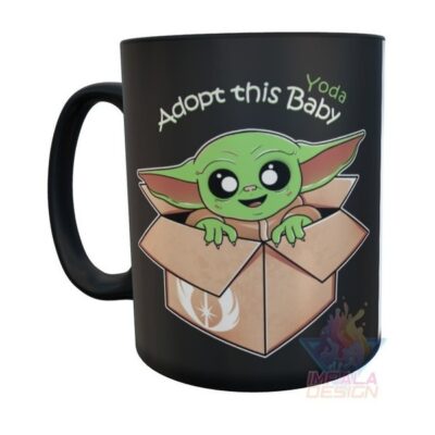 Taza Mágica Baby Yoda Cerámica Star Wars Mandalorian Bebe 07