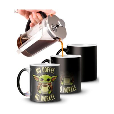 Taza Mágica Baby Yoda Cerámica Star Wars Mandalorian Bebe 09