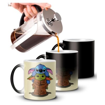 Taza Mágica Baby Yoda Cerámica Star Wars Mandalorian Mod 01