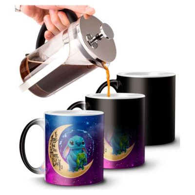 Taza Mágica Stitch Cerámica Luna Lilo & Stitch Disney