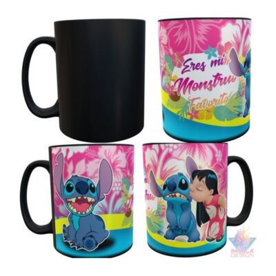 Taza Mágica Stitch Lilo Monstruo Favorito Disney Cerámica