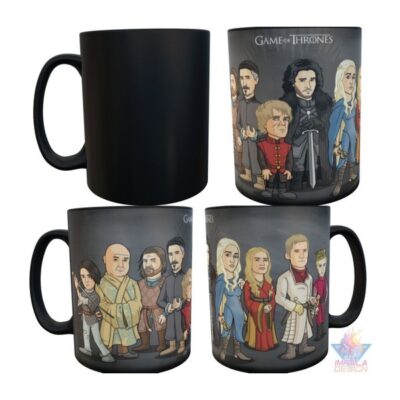 Taza Mágica Game Of Thrones Dibujos Personajes Cerámica