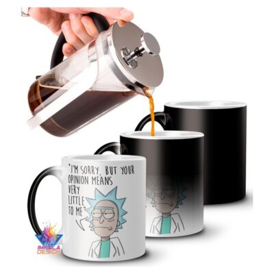 Taza Mágica Rick And Morty De Cerámica Termosensible