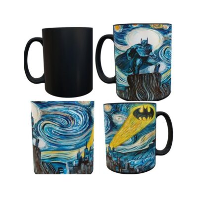 Taza Mágica Batman Noche Estrellada Van Gogh Cuadro