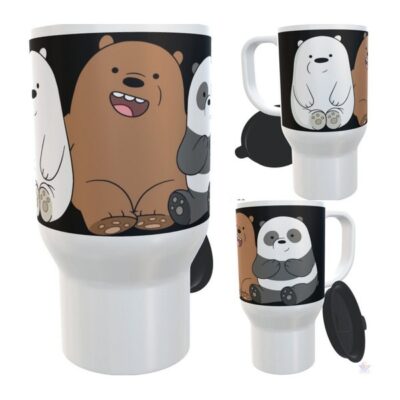 Jarro Térmico Plástico Osos Escandalosos Panda Polar Pardo M1