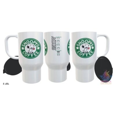 Jarro Térmico Starbucks Snoopy Coffee Café Logo Plástico