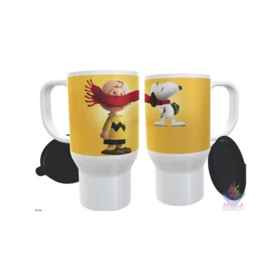 Jarro Térmico Snoopy Charlie Brown Bufanda Carlitos Plástico