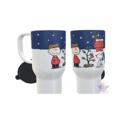 Jarro Térmico Snoopy Charlie Brown Navidad Carlitos Plástico