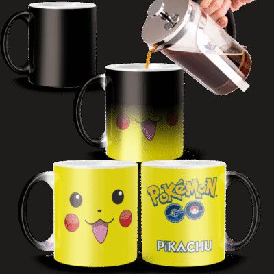 Taza Mágica Pokemon Pikachu Tasa Cerámica Personaje
