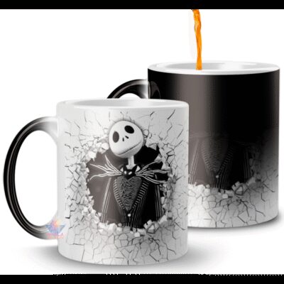 Taza Mágica Cerámica Jack El Extraño Mundo De Jack Skeleton