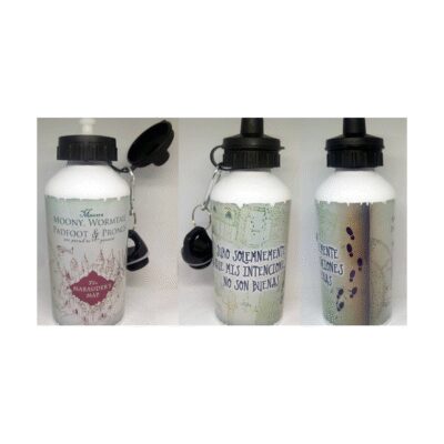 977617-MLA32960043018_112019,Harry Potter Mapa Merodeador Botella 2 Tapas 500cc Aluminio