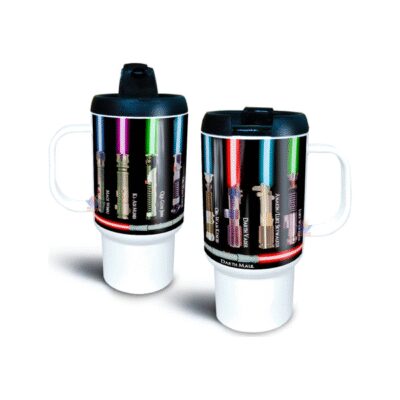 742320-MLA69644633180_052023,Jarro Térmico Star Wars Sables De Luz Darth Vader Obi Wan