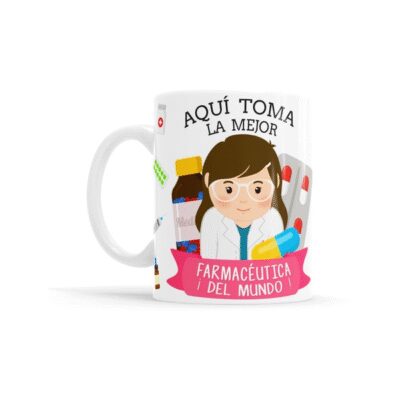 743144-MLA54131827247_032023,Taza De Ceramica Profesiones La Mejor Farmaceutica
