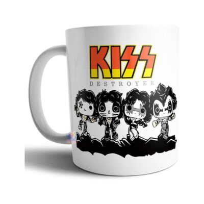 998124-MLA69722442169_052023,Taza De Cerámica Kiss Banda Rock Destroyer Funk Pop