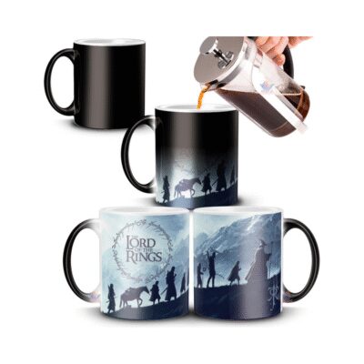 837706-MLA69644391160_052023,Taza Mágica El Señor De Los Anillos Comunidad Gandalf Frodo