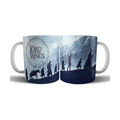 613403-MLA69659147187_052023,Taza Cerámica Señor De Los Anillos Comunidad Gandalf Frodo