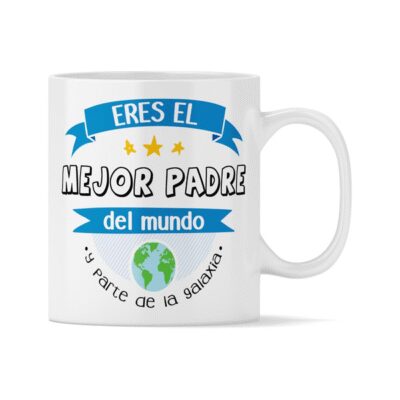 719894-MLA69654048301_052023,Taza Cerámica Día Del Padre El Mejor Del Mundo Galaxia Papá