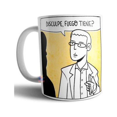755551-MLA69623491193_052023,Taza De Cerámica Los Simuladores Disculpe Fuego Tiene Santos
