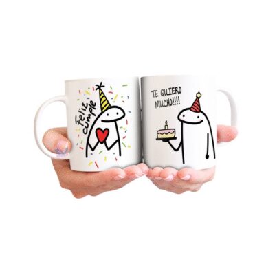 716340-MLA50548382332_072022,Taza Ceramica Flork Feliz Cumple Te Quiero Mucho Meme