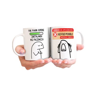743111-MLA50548314616_072022,Taza Flork Instalando Paciencia No Fue Posible Error Meme