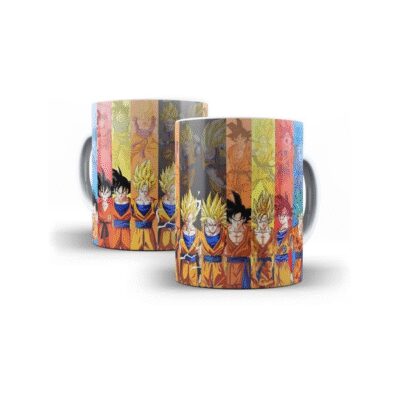 970207-MLB31793746549_082019,Caneca Dragon Ball Z Goku Sayajin Fases - Mega Oferta!!!