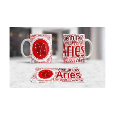 982945-MLA41335135668_042020,Taza Ceramica Aries Astrologia Signos Zodiaco