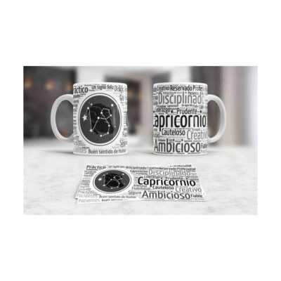 747554-MLA41335157439_042020,Taza Ceramica Capricornio Astrologia Signos Zodiaco