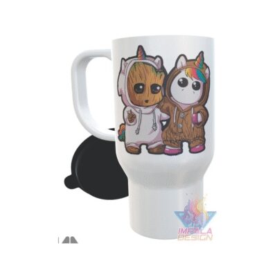 933651-MLA41485994543_042020,Jarro Termico Baby Groot Unicornio Abrazo Amigos Plastico