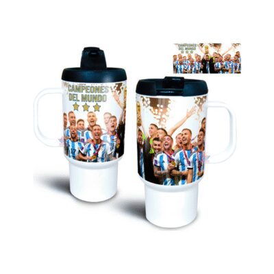 823833-MLA70283440925_072023,Jarro Térmico Messi Argentina Campeón Mundo Mundial Plástico
