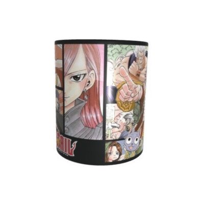 834701-MLA31591290424_072019,Taza Comic Fairy Tail Manga Hiro Mashima Interior-asa Negra